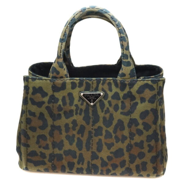 imgrc0089144510 Prada Kanapa Tote Canvas Khaki Leopard Print