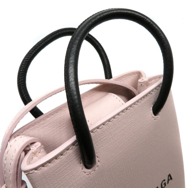 imgrc0089167883 Balenciaga Shopping Phone Holder Bag Leather Pink Shoulder Bag