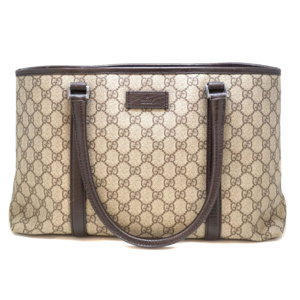 imgrc0089213603 Gucci Tote Bag GG Supreme Leather Brown