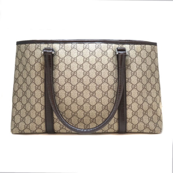 imgrc0089213605 Gucci Tote Bag GG Supreme Leather Brown