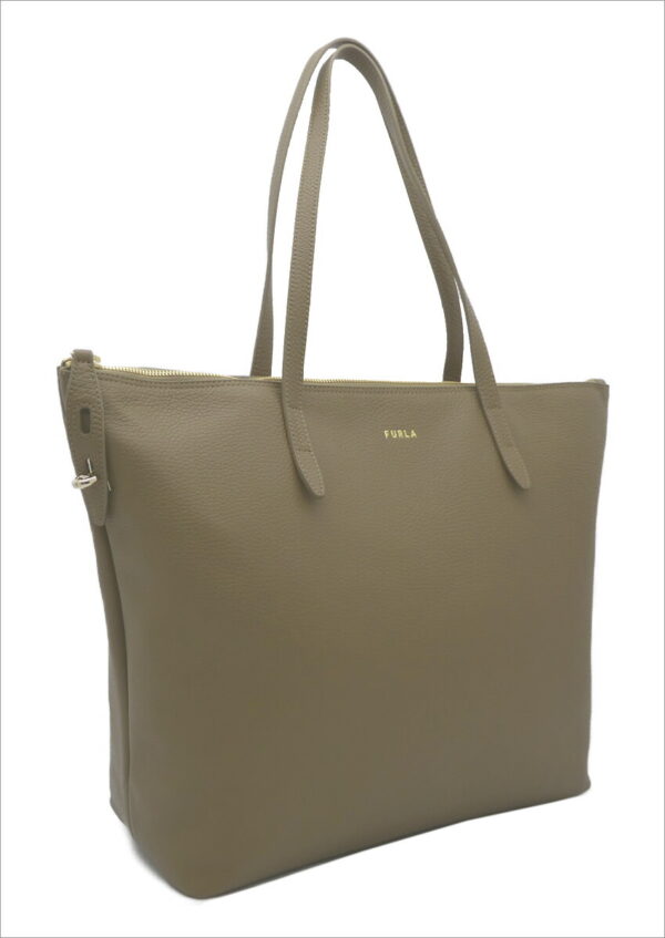 imgrc0089222479 Furla Net Tote Bag Leather Khaki Brown