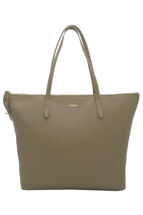 imgrc0089222660 Furla Net Tote Bag Leather Khaki Brown