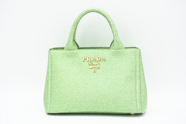 imgrc0089248737 Prada Kanapara Lame 2way Shoulder Bag Green