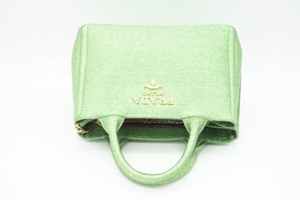 imgrc0089248739 Prada Kanapara Lame 2way Shoulder Bag Green