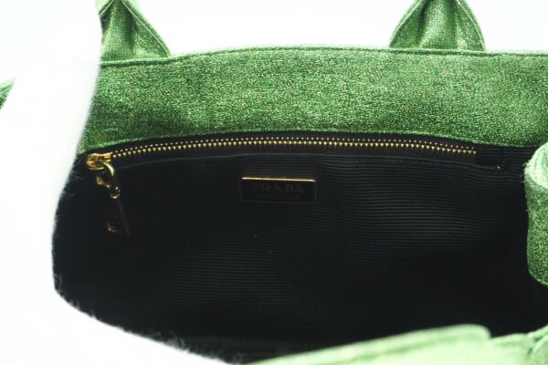 imgrc0089248744 Prada Kanapara Lame 2way Shoulder Bag Green