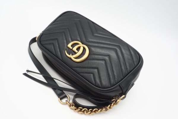 imgrc0089248894 Gucci GG Marmont Quilted Small Leather Shoulder Bag Black