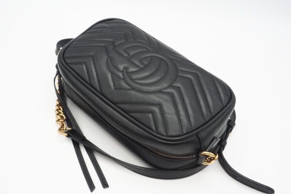 imgrc0089248895 Gucci GG Marmont Quilted Small Leather Shoulder Bag Black