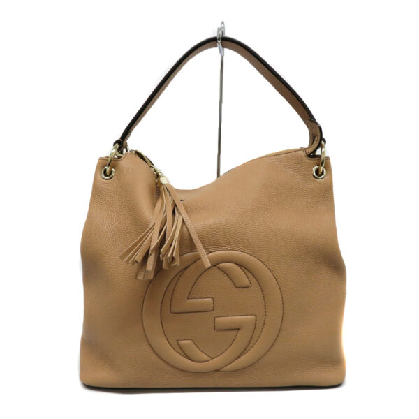 imgrc0089391333 Gucci Soho 2WAY Bag Leather Beige Brown