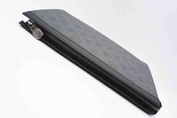 imgrc0091512892 Louis Vuitton Pochette Voyage Eclipse Reverse Clutch Bag Black Gray