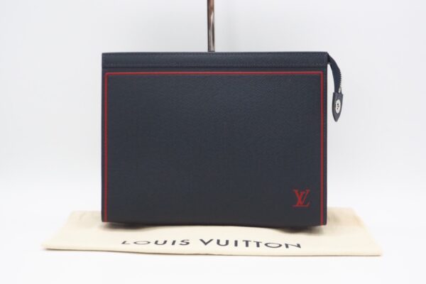 imgrc0091513226 Louis Vuitton Pochette Voyage Taiga Clutch Bag Blue Marine