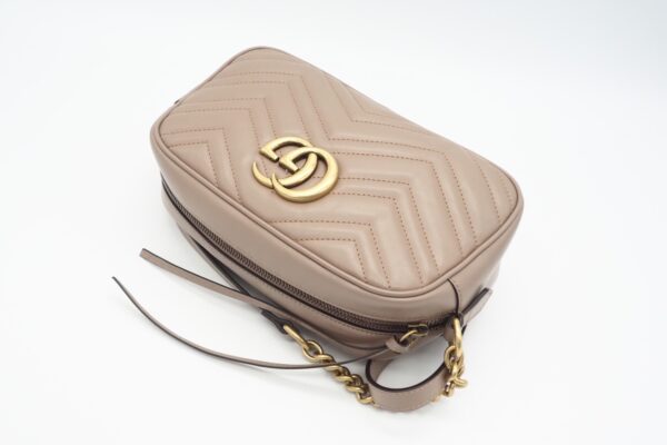 imgrc0091585938 Gucci GG Marmont Quilted Small Leather Shoulder Bag Beige