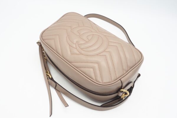 imgrc0091585939 Gucci GG Marmont Quilted Small Leather Shoulder Bag Beige