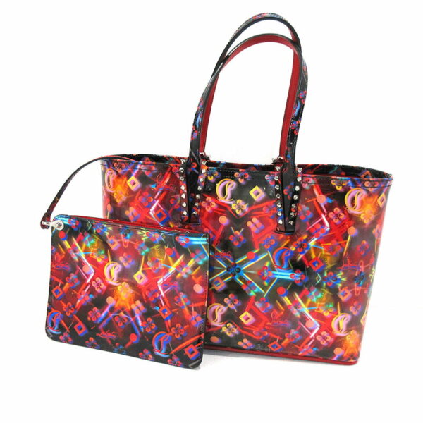 imgrc0091752183 Christian Louboutin Kabata Patent Leather Tote Bag Multicolor