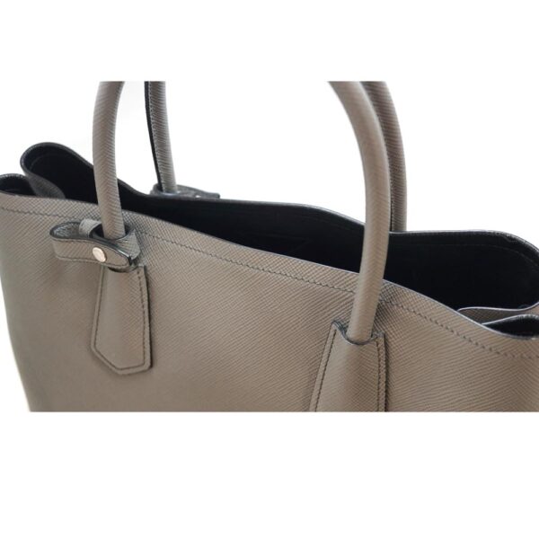 imgrc0091818484 Prada Double Medium 2WAY Saffiano Bag Gray