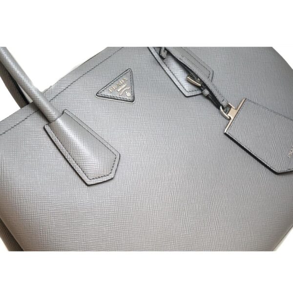 imgrc0091818488 Prada Double Medium 2WAY Saffiano Bag Gray