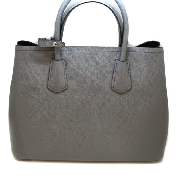 imgrc0091818503 Prada Double Medium 2WAY Saffiano Bag Gray