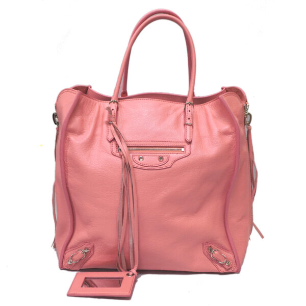 imgrc0091994845 Balenciaga The Paper Handbag Leather Pink