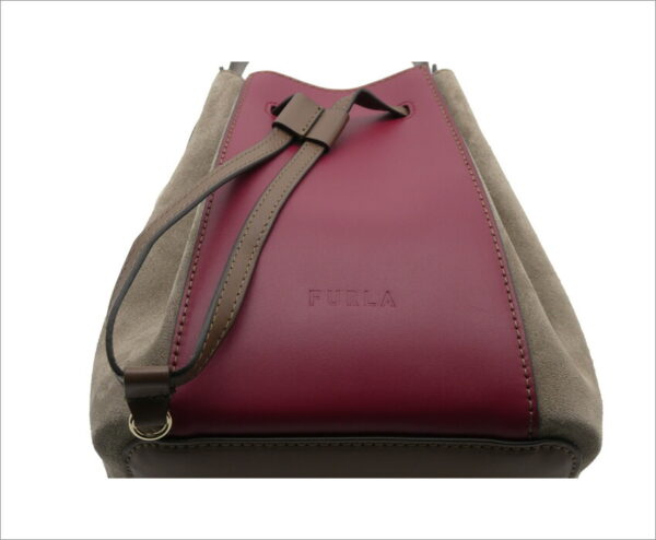 imgrc0092813353 Furla Miastella Bucket Bag Leather Red Brown