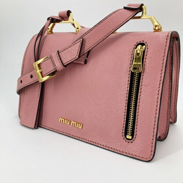 imgrc0092971242 Miu Miu MADRAS Leather Shoulder Bag Pink