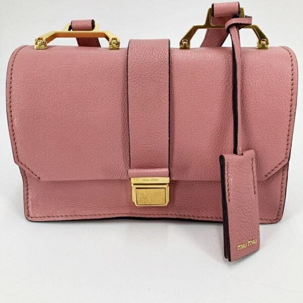 imgrc0092971247 Miu Miu MADRAS Leather Shoulder Bag Pink