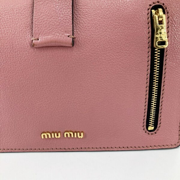 imgrc0092971249 Miu Miu MADRAS Leather Shoulder Bag Pink