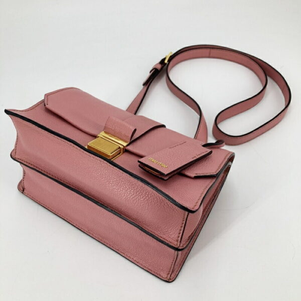 imgrc0092971251 Miu Miu MADRAS Leather Shoulder Bag Pink