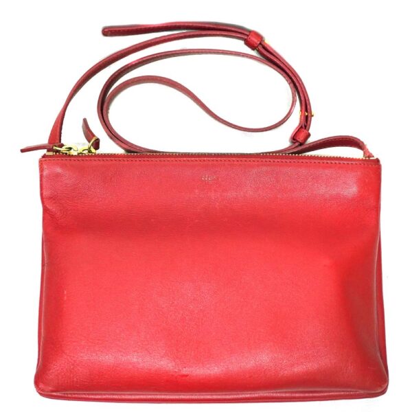 imgrc0093439269 Celine Trio Small Leather Shoulder Bag Red