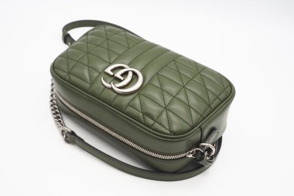 imgrc0094241230 Gucci GG Marmont Quilted Small Shoulder Bag Green