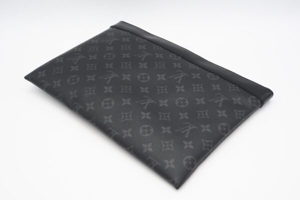 imgrc0094241951 Louis Vuitton Eclipse Pochette Discovery Clutch Bag Black Gray