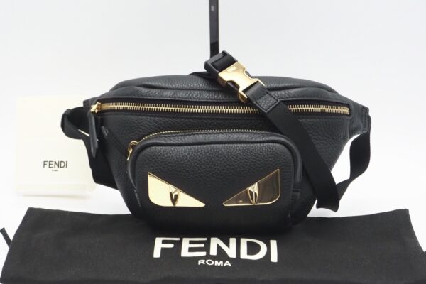 imgrc0094241972 Fendi Monster Bugs Eye Waist Pouch Black