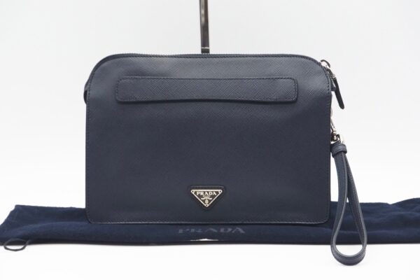 imgrc0094241997 Prada Saffiano Leather Shoulder Bag Navy