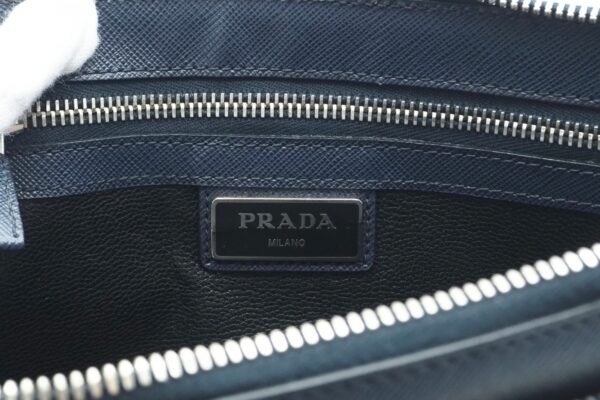 imgrc0094242005 Prada Saffiano Leather Shoulder Bag Navy