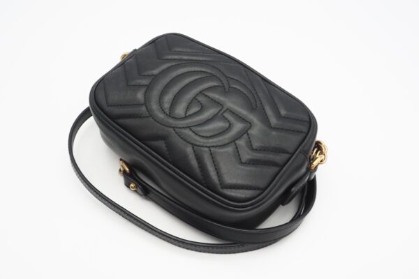 imgrc0094283252 Gucci GG Marmont Quilted Mini Shoulder Bag Black