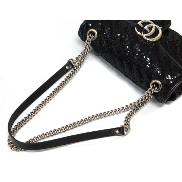 imgrc0094284571 Gucci Chain Shoulder Bag Sequins Black