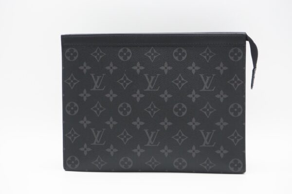 imgrc0094479399 Louis Vuitton Eclipse Pochette Voyage MM Clutch Bag Black