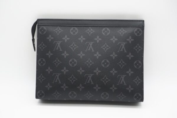 imgrc0094479400 Louis Vuitton Eclipse Pochette Voyage MM Clutch Bag Black