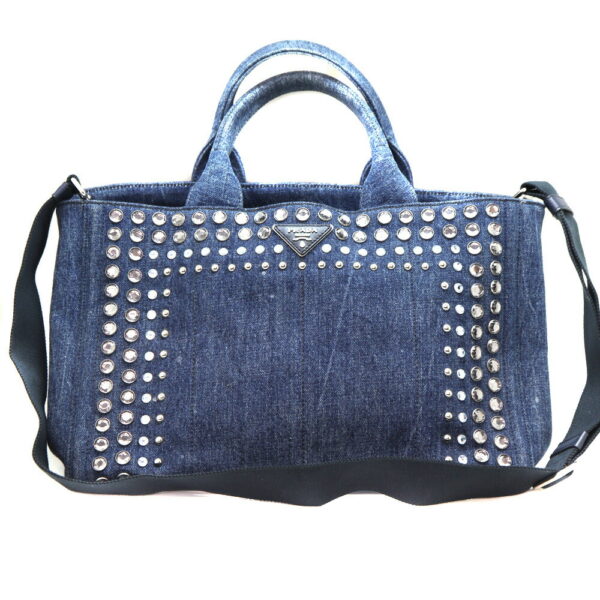 imgrc0094528711 Prada Canapa Tote Bijou Denim Blue