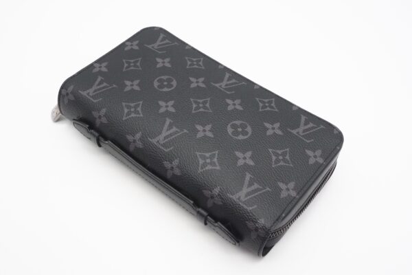 imgrc0094960930 Louis Vuitton Monogram Eclipse Zippy XL Travel Case Black Gray