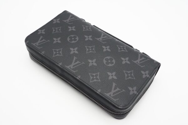 imgrc0094960931 Louis Vuitton Monogram Eclipse Zippy XL Travel Case Black Gray