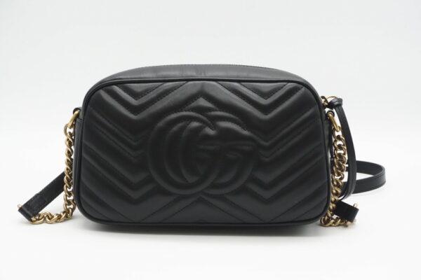 imgrc0094961702 Gucci GG Marmont Quilted Small Shoulder Bag Black