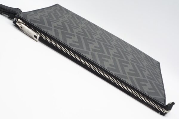 imgrc0094966681 Fendi Diagonal Clutch Bag Gray