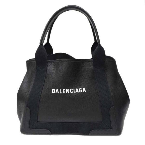 imgrc0095038025 Balenciaga Blue Cabas S Bag Canvas Black