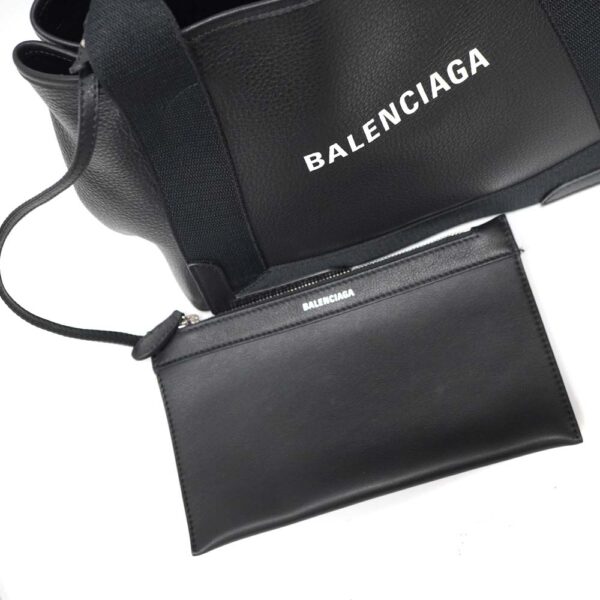 imgrc0095038032 Balenciaga Blue Cabas S Bag Canvas Black