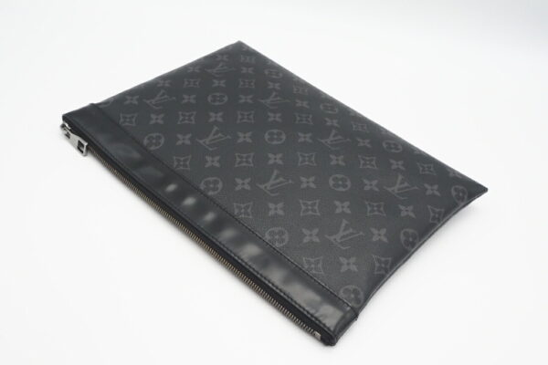 imgrc0095357404 Louis Vuitton Monogram Eclipse Pochette Discovery Clutch Bag Black