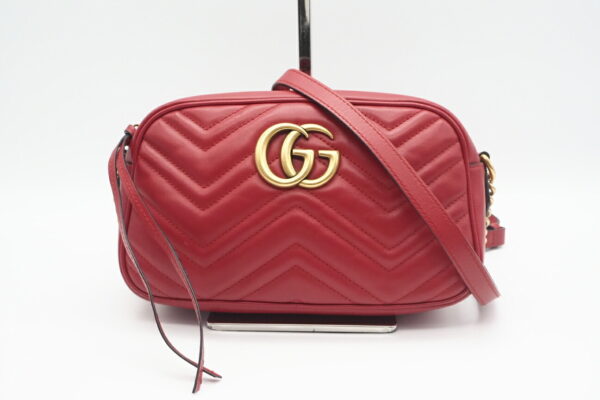 imgrc0095530931 Gucci GG Marmont Quilted Small Shoulder Bag Red