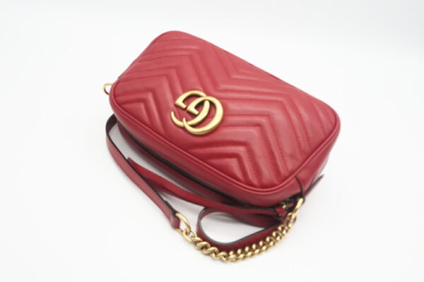 imgrc0095530932 Gucci GG Marmont Quilted Small Shoulder Bag Red