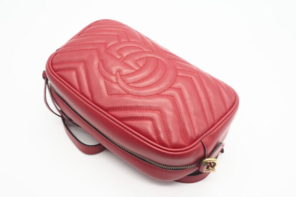 imgrc0095530933 Gucci GG Marmont Quilted Small Shoulder Bag Red