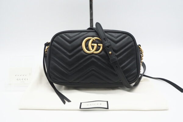 imgrc0095692876 Gucci GG Marmont Quilted Small Shoulder Bag Black