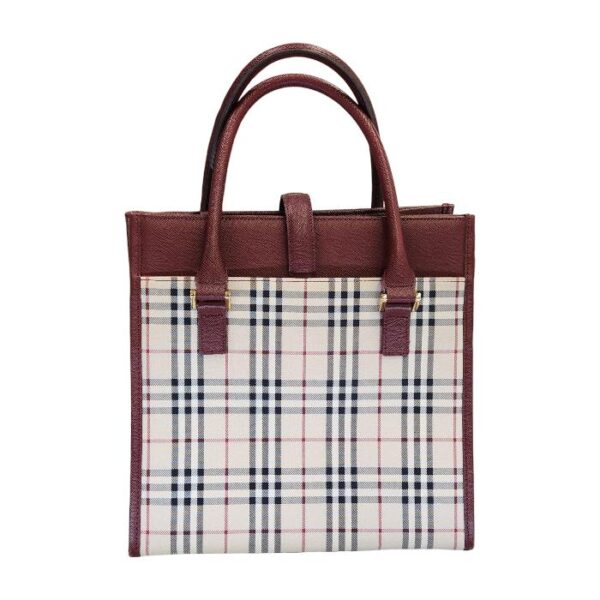 imgrc0095694416 Burberry Check Pattern Handbag Beige Red