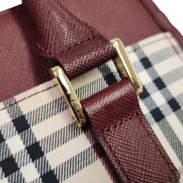 imgrc0095694419 Burberry Check Pattern Handbag Beige Red